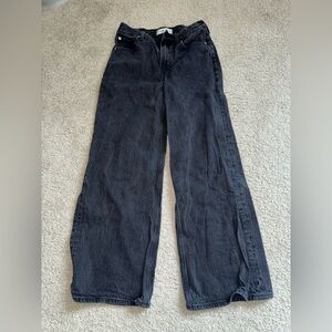 Abercrombie & Fitch Black Wide Leg Jeans